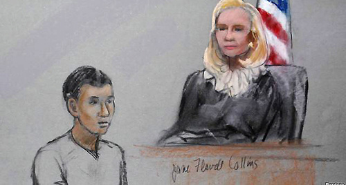 Kazakhstan citizen Azamat Tazhayakov at the court in Boston. Drawing made during the court session, http://rus.azattyq.org/content/azamat-tazhayakov-sud-boston-tsarnayev-kadyrbayev/25465237.html Kazakhstan citizen Azamat Tazhayakov at the court in Boston. Drawing made during the court session, http://rus.azattyq.org/content/azamat-tazhayakov-sud-boston-tsarnayev-kadyrbayev/25465237.html