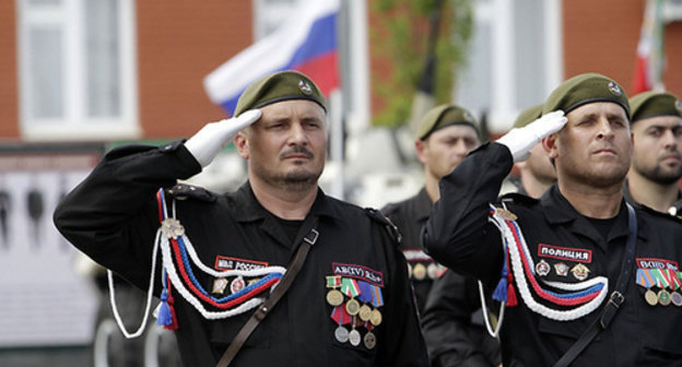 Soldiers of the Kadyrov Special Regiment. Photo: website of the Ministry of Interior for Chechnya, http://95.mvd.ru/press/VIDEOiFOTO/Fotoarhiv/Polku_PPSP_im._geroja_Rossii_A.A._Kadurova Soldiers of the Kadyrov Special Regiment. Photo: website of the Ministry of Interior for Chechnya, http://95.mvd.ru/press/VIDEOiFOTO/Fotoarhiv/Polku_PPSP_im._geroja_Rossii_A.A._Kadurova