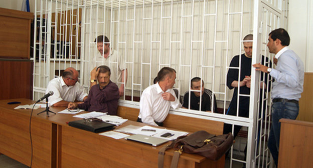 Makhachkala, the Supreme Court (SC) of Dagestan. The consideration on the merits of the terror act, which killed the religious leader Said Afandi al-Chirkawi. July 30, 2014. Photo by Aida Magomedova for the "Caucasian Knot" Makhachkala, the Supreme Court (SC) of Dagestan. The consideration on the merits of the terror act, which killed the religious leader Said Afandi al-Chirkawi. July 30, 2014. Photo by Aida Magomedova for the "Caucasian Knot"