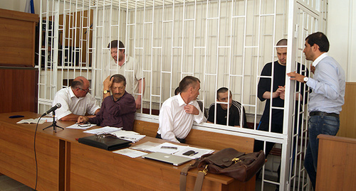 Makhachkala, the Supreme Court (SC) of Dagestan. The consideration on the merits of the terror act, which killed the religious leader Said Afandi al-Chirkawi. July 30, 2014. Photo by Aida Magomedova for the "Caucasian Knot" Makhachkala, the Supreme Court (SC) of Dagestan. The consideration on the merits of the terror act, which killed the religious leader Said Afandi al-Chirkawi. July 30, 2014. Photo by Aida Magomedova for the "Caucasian Knot"