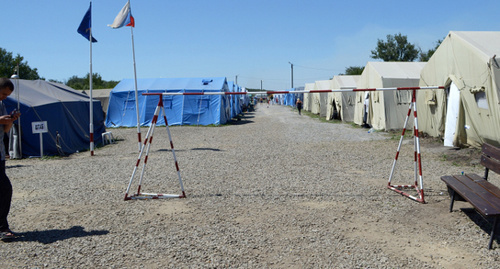 Ukrainian refugees camp. Gukovo, Rostov Region, August 5, 2014. Photo by Oleg Pchelov for the ‘Caucasian Knot’. Ukrainian refugees camp. Gukovo, Rostov Region, August 5, 2014. Photo by Oleg Pchelov for the ‘Caucasian Knot’.