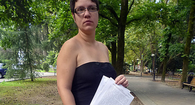 Oksana Toropova. Photo by Svetlana Kravchenko for the "Caucasian Knot" Oksana Toropova. Photo by Svetlana Kravchenko for the "Caucasian Knot"