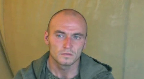 Russian serviceman, detained on the territory of Ukraine, August 25, 2014. Screenshot from the video posted by Youtube user IC. Russian serviceman, detained on the territory of Ukraine, August 25, 2014. Screenshot from the video posted by Youtube user IC.