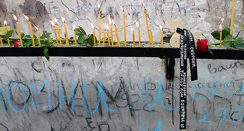 Memorial for the victims of Beslan terror act, Beslan, September 2014. Photo by Emma Marzoeva for the ‘Caucasian Knot’. Memorial for the victims of Beslan terror act, Beslan, September 2014. Photo by Emma Marzoeva for the ‘Caucasian Knot’.