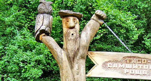 Entrance to the territory of boxwood grove. Photo by Svetlana Kravchenko for the ‘Caucasian Knot’. Entrance to the territory of boxwood grove. Photo by Svetlana Kravchenko for the ‘Caucasian Knot’.