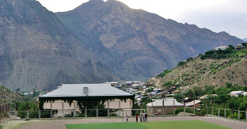 School stadium in Gimry, Untsukul District of Dagestan. Photo by Aida Magomedova for the ‘Caucasian Knot’. School stadium in Gimry, Untsukul District of Dagestan. Photo by Aida Magomedova for the ‘Caucasian Knot’.