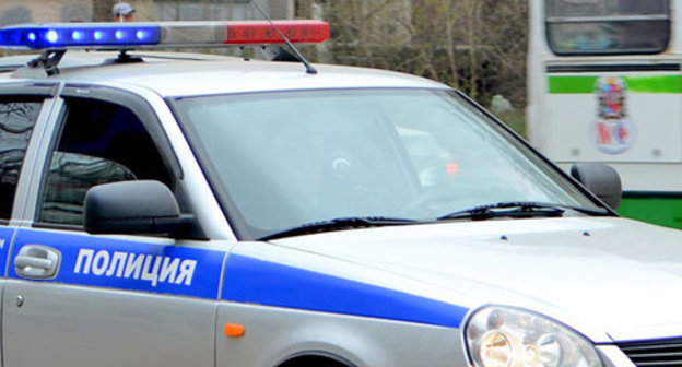 A police car. Photo by Oleg Pchelov for the "Caucasian Knot" A police car. Photo by Oleg Pchelov for the "Caucasian Knot"