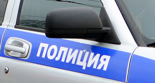 Inscription "Police" on a body of the police car. Photo by Oleg Pchelov for the "Caucasian Knot" Inscription "Police" on a body of the police car. Photo by Oleg Pchelov for the "Caucasian Knot"