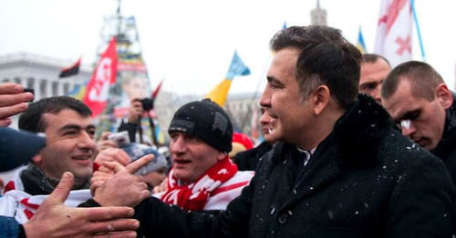 Mikhail Saakashvili (on the left). Photo: VOA - Voice of America, Russian service https://ru.wikipedia.org Mikhail Saakashvili (on the left). Photo: VOA - Voice of America, Russian service https://ru.wikipedia.org