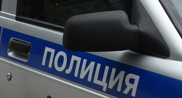 Inscription on a police car. Photo by Nina Tumanova for the "Caucasian Knot" Inscription on a police car. Photo by Nina Tumanova for the "Caucasian Knot"