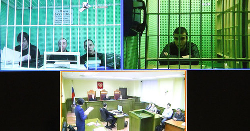 In the Russia's Supreme Court room during hearings on the case of the terror act at Moscow's Domodedovo Airport. Moscow, November 25, 2014. Photo by Magomed Tuayev for the ‘Caucasian Knot’. In the Russia's Supreme Court room during hearings on the case of the terror act at Moscow's Domodedovo Airport. Moscow, November 25, 2014. Photo by Magomed Tuayev for the ‘Caucasian Knot’.