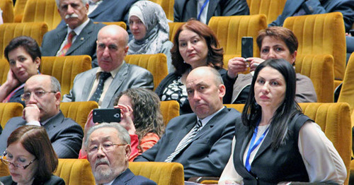 Participants of the conference on history of Karachay-Balkar people. Moscow, November 24, 2014. Photo by Magomed Tuayev for the ‘Caucasian Knot’. Participants of the conference on history of Karachay-Balkar people. Moscow, November 24, 2014. Photo by Magomed Tuayev for the ‘Caucasian Knot’.