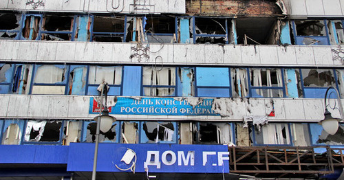 The House of Press after CTO. Grozny, December 4, 2014. Photo by Magomed Magomedov for the "Caucasian Knot" The House of Press after CTO. Grozny, December 4, 2014. Photo by Magomed Magomedov for the "Caucasian Knot"