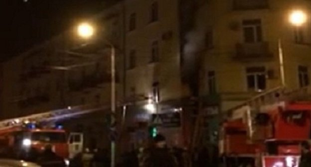 Fire in the office of the Committee against Torture in Grozny. Screenshot of a video published at the site of "Novaya Gazeta" on December 13, 2014 on 10:14 pm Fire in the office of the Committee against Torture in Grozny. Screenshot of a video published at the site of "Novaya Gazeta" on December 13, 2014 on 10:14 pm