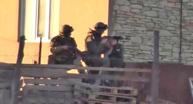Special operation in the village of Gurbuki, Karabudakhkent District of Dagestan. December 12, 2014. Screenshot of a video by a user Nestor Makhno, http://www.youtube.com/ Special operation in the village of Gurbuki, Karabudakhkent District of Dagestan. December 12, 2014. Screenshot of a video by a user Nestor Makhno, http://www.youtube.com/