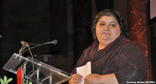 Khadija Ismayilova is awarded for "The Courage in Journalism". New York, October 24, 2012. Photo: RFE/RL, http://www.svoboda.org/content/article/26735895.html Khadija Ismayilova is awarded for "The Courage in Journalism". New York, October 24, 2012. Photo: RFE/RL, http://www.svoboda.org/content/article/26735895.html