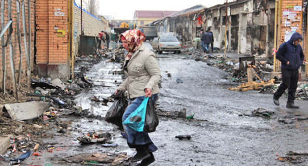 Berkat market after militants’ attack. Grozny, December 5, 2014. Photo by Magomed Magomedov for the ‘Caucasian Knot’. Berkat market after militants’ attack. Grozny, December 5, 2014. Photo by Magomed Magomedov for the ‘Caucasian Knot’.