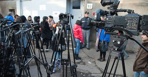 Journalists at "Maestro" TV Company office. Photo: Alexander Imedashvili, NEWSGEORGIA Journalists at "Maestro" TV Company office. Photo: Alexander Imedashvili, NEWSGEORGIA