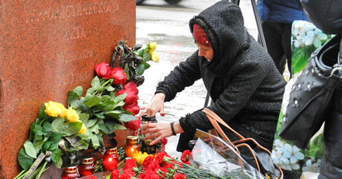 Mourning rally in memory of victims of terror acts in Volgograd. December 30, 2014. Photo by Tatyana Filimonova for the "Caucasian Knot" Mourning rally in memory of victims of terror acts in Volgograd. December 30, 2014. Photo by Tatyana Filimonova for the "Caucasian Knot"