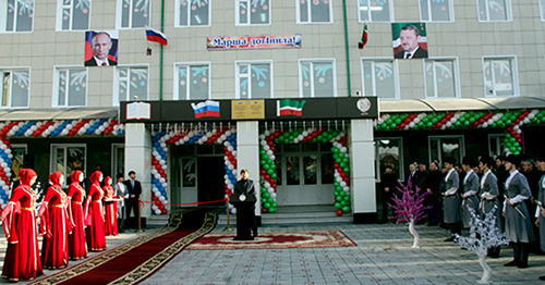 Opening of the school No. 20 which was damaged during the special operation. Grozny, December 30, 2014. Photo by Ibragim Estamirov http://www.grozny-inform.ru/ Opening of the school No. 20 which was damaged during the special operation. Grozny, December 30, 2014. Photo by Ibragim Estamirov http://www.grozny-inform.ru/