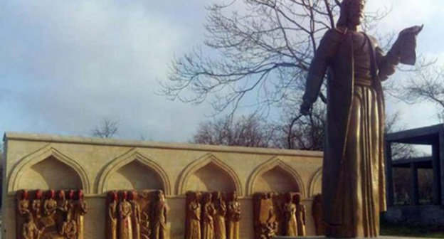 Monument to Azerbaijani poet Nizami. Derbent. Photo: http://haqqin.az/news/37071 Monument to Azerbaijani poet Nizami. Derbent. Photo: http://haqqin.az/news/37071