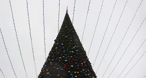 Christmas tree in Grozny. Photo by Akhmed Aldebrov for the ‘Caucasian Knot’. Christmas tree in Grozny. Photo by Akhmed Aldebrov for the ‘Caucasian Knot’.