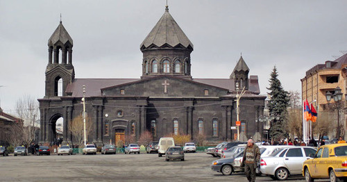 The Holy Saviour Church in Vardanants Square of Gyumri. Photo: Crispin Semmens - Flickr: the Holy Saviour Church of Gyumri https://ru.wikipedia.org/ The Holy Saviour Church in Vardanants Square of Gyumri. Photo: Crispin Semmens - Flickr: the Holy Saviour Church of Gyumri https://ru.wikipedia.org/