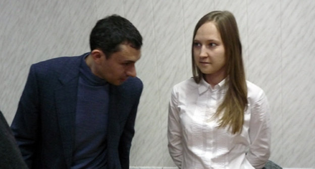Sergei Reznik's advocates Tumas Misakyan and Jeanna Pavlova. Photo by Olesya Dianova for the ‘Caucasian Knot’. Sergei Reznik's advocates Tumas Misakyan and Jeanna Pavlova. Photo by Olesya Dianova for the ‘Caucasian Knot’.