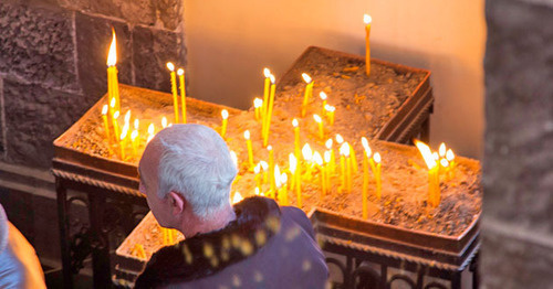 Memorial candles in St. Nshan chapel. Gyumri, January 20, 2015. Photo by Narek Tumasyan for the "Caucasian Knot" Memorial candles in St. Nshan chapel. Gyumri, January 20, 2015. Photo by Narek Tumasyan for the "Caucasian Knot"