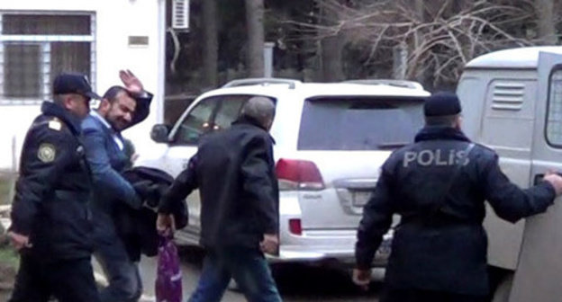 The Azerbaijani journalist Seymour Ghazy is led away after the pronouncement of sentence in the Absheron District Court. Khirdalan city. January 29, 2015. Photo by Parvana Bayramova for the "Caucasian Knot" The Azerbaijani journalist Seymour Ghazy is led away after the pronouncement of sentence in the Absheron District Court. Khirdalan city. January 29, 2015. Photo by Parvana Bayramova for the "Caucasian Knot"