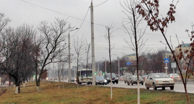 Staropromyslov highway. Bus 4 route. Grozny, February 2015. Photo by Akhmed Aldebirov Staropromyslov highway. Bus 4 route. Grozny, February 2015. Photo by Akhmed Aldebirov