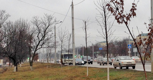 Staropromyslov highway. Bus 4 route. Grozny, February 2015. Photo by Akhmed Aldebirov Staropromyslov highway. Bus 4 route. Grozny, February 2015. Photo by Akhmed Aldebirov