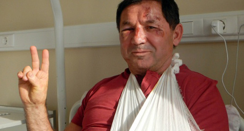 Gadjimurad Omarov in the hospital. Photo: http://sevkavinform.ru/articles/godekan/intervyu-gadzhimurada-omarova-sevkavinformu/?sphrase_id=996