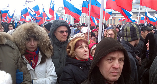 Participants of the Moscow rally in memory of Boris Nemtsov, March 1, 2015. Photo by Vyacheslav Feraposhkin for the ‘Caucasian Knot’. Participants of the Moscow rally in memory of Boris Nemtsov, March 1, 2015. Photo by Vyacheslav Feraposhkin for the ‘Caucasian Knot’.
