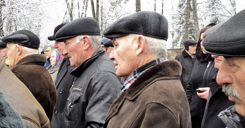 In Nalchik, the Balkar community held a rally at the Memorial to the victims of deportation. March 8, 2015. Photo by Lyudmila Maratova for the "Caucasian Knot" In Nalchik, the Balkar community held a rally at the Memorial to the victims of deportation. March 8, 2015. Photo by Lyudmila Maratova for the "Caucasian Knot"