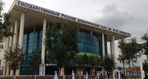 The building of the Nuradilov National Drama Theatre. Photo by Akhmed Aldebirov for the "Caucasian Knot" The building of the Nuradilov National Drama Theatre. Photo by Akhmed Aldebirov for the "Caucasian Knot"