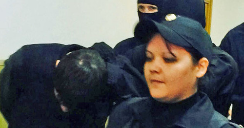 Zaur Dadaev is led through the corridor of the Basmanny Court of Moscow. March 8, 2015. Photo by the "Caucasian Knot"correspondent Zaur Dadaev is led through the corridor of the Basmanny Court of Moscow. March 8, 2015. Photo by the "Caucasian Knot"correspondent