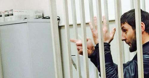 Zaur Dadaev in the court room. Moscow, March 8, 2015. Photo by the "Caucasian Knot" Zaur Dadaev in the court room. Moscow, March 8, 2015. Photo by the "Caucasian Knot"