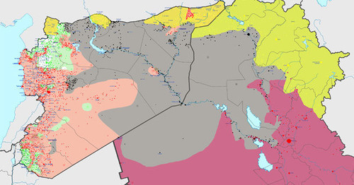 Territory under control of the "Islamic State" (grey colour), as of February 23, 2015. Photo: Haghal Jagul https://ru.wikipedia.org" Territory under control of the "Islamic State" (grey colour), as of February 23, 2015. Photo: Haghal Jagul https://ru.wikipedia.org"