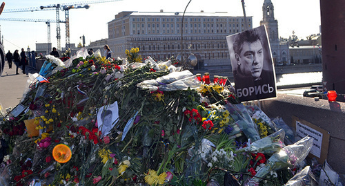 The place of Boris Nemtsov's murder 15 days later after the tragic event. Photo by Svetlana Kravchenko for the "Caucasian Knot" The place of Boris Nemtsov's murder 15 days later after the tragic event. Photo by Svetlana Kravchenko for the "Caucasian Knot"
