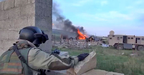 The special operation in the Buynaksk village of Gerei-Avlak. April 19, 2015. Photo http://nac.gov.ru/ The special operation in the Buynaksk village of Gerei-Avlak. April 19, 2015. Photo http://nac.gov.ru/