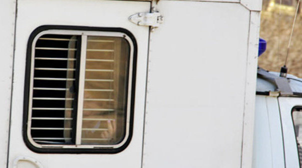 The defendants in the case against the BORN in the prisoner transport vehicle. Moscow, March 18, 2015. Photo by Magomed Tuaev for the "Caucasian Knot" The defendants in the case against the BORN in the prisoner transport vehicle. Moscow, March 18, 2015. Photo by Magomed Tuaev for the "Caucasian Knot"