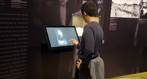 Visitor of the museum in the territory of the Tsitsernakaberd Memorial Complex. Photo by Inessa Sargsyan for the ‘Caucasian Knot’. Visitor of the museum in the territory of the Tsitsernakaberd Memorial Complex. Photo by Inessa Sargsyan for the ‘Caucasian Knot’.