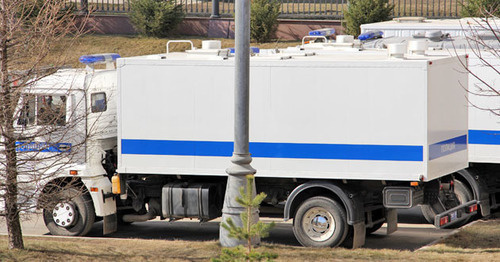 A police car. Photo by Magomed Tuaev for the "Caucasian Knot" A police car. Photo by Magomed Tuaev for the "Caucasian Knot"