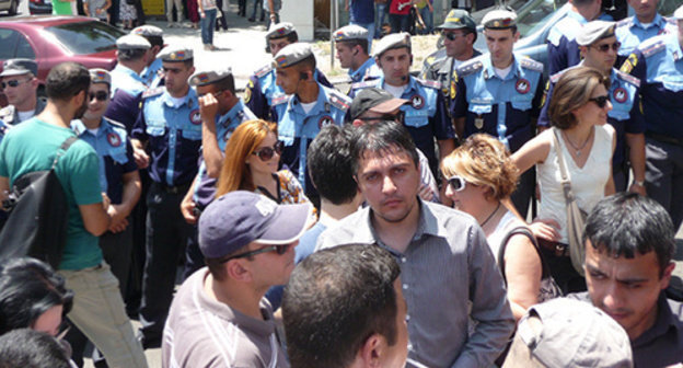 Protest action against the rise in electricity tariffs, Yerevan, July 2014. Photo by Armine Martirosya for the ‘Caucasian Knot’. Protest action against the rise in electricity tariffs, Yerevan, July 2014. Photo by Armine Martirosya for the ‘Caucasian Knot’.