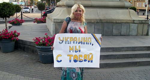 Darya Polyudova. Photo: http://politolog.net/russia/na-kubani-za-razdachu-listovok-snova-arestovali-aktivistku-daryu-polyudovu/ Darya Polyudova. Photo: http://politolog.net/russia/na-kubani-za-razdachu-listovok-snova-arestovali-aktivistku-daryu-polyudovu/