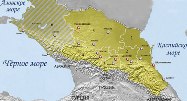 Map of "Imarat Kavkaz". Photo: Alfer1002 https://ru.wikipedia.org