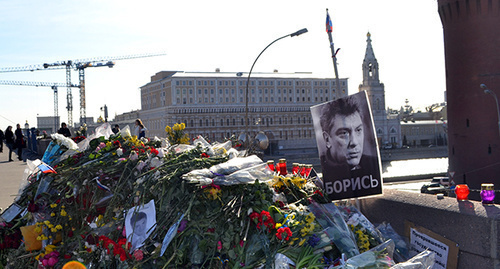 At the spot of Boris Nemtsov's murder in Moscow. Photo by Svetlana Kravchenko for the "Caucasian Knot" At the spot of Boris Nemtsov's murder in Moscow. Photo by Svetlana Kravchenko for the "Caucasian Knot"