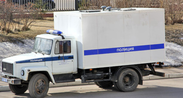 A police car. Photo by Magomed Tuaev for the "Caucasian Knot" A police car. Photo by Magomed Tuaev for the "Caucasian Knot"