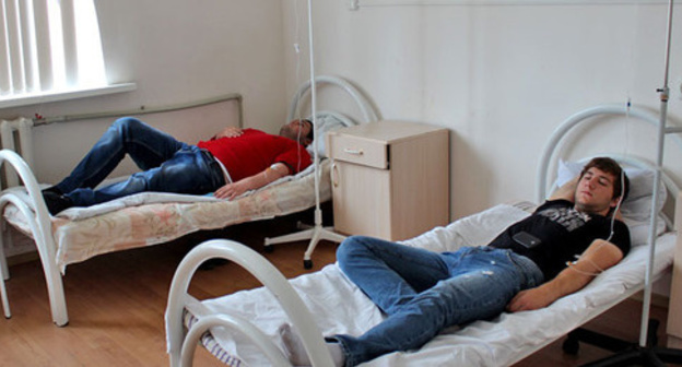 Patients of the Central District Hospital of Alagir poisoned by tap water, June 10, 2015. Photo by Emma Marzoeva for the ‘Caucasian Knot’. 